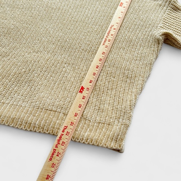 Roxy Sweater Women's Small Beige Cream Velvet Morning Turtle Neck Knit Pullover - Picture 9 of 15